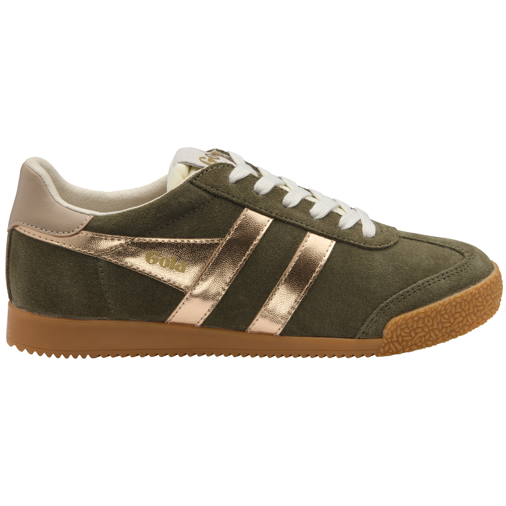 Gola Women's Elan Glitz Trainer Khaki/RoseGold/Cameo