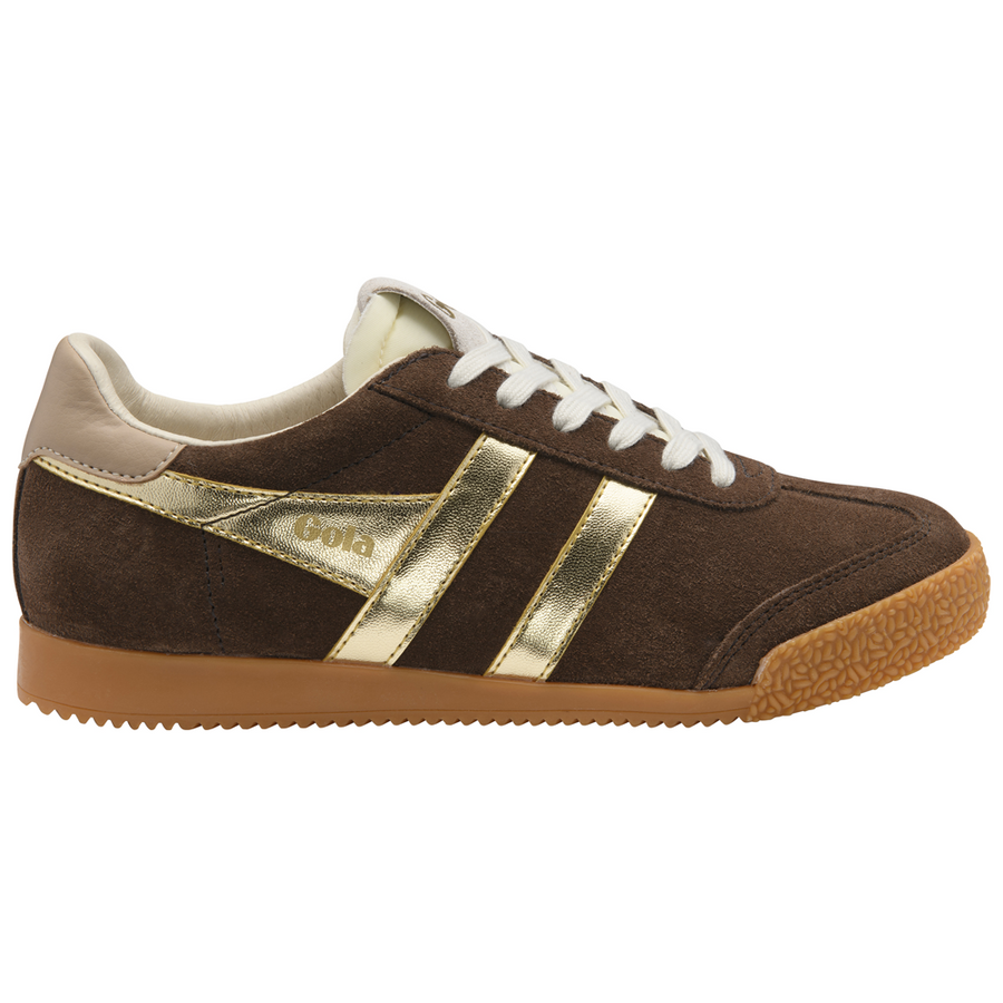 Gola Women's Elan Trainer Glitz Trainer Dark Brown/Gold/Cameo