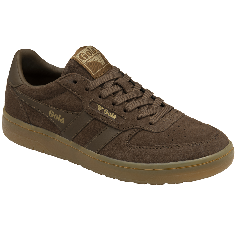 Gola Women's Hawk Suede 86 Trainer Otter/Gum