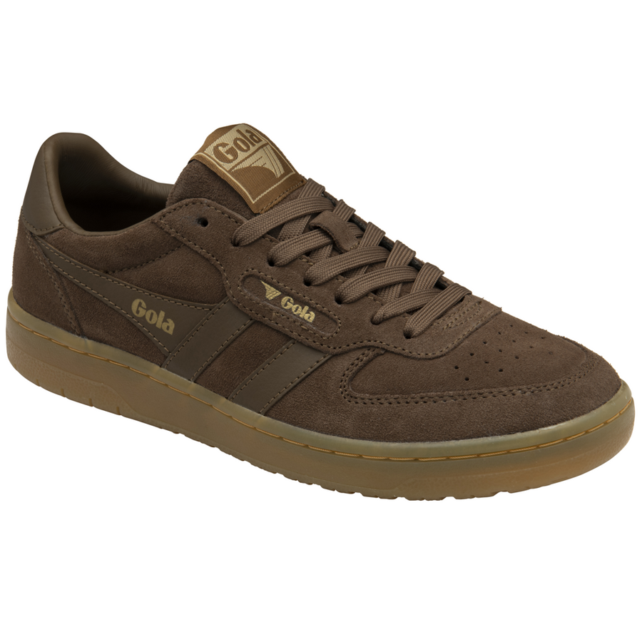 Gola Women's Hawk Suede 86 Trainer Otter/Gum