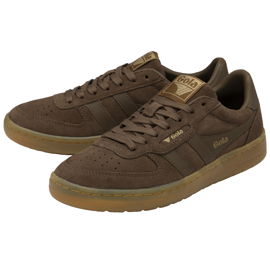Gola Women's Hawk Suede 86 Trainer Otter/Gum