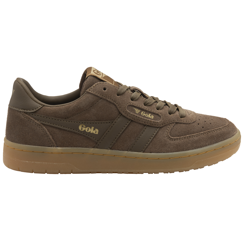 Gola Women's Hawk Suede 86 Trainer Otter/Gum