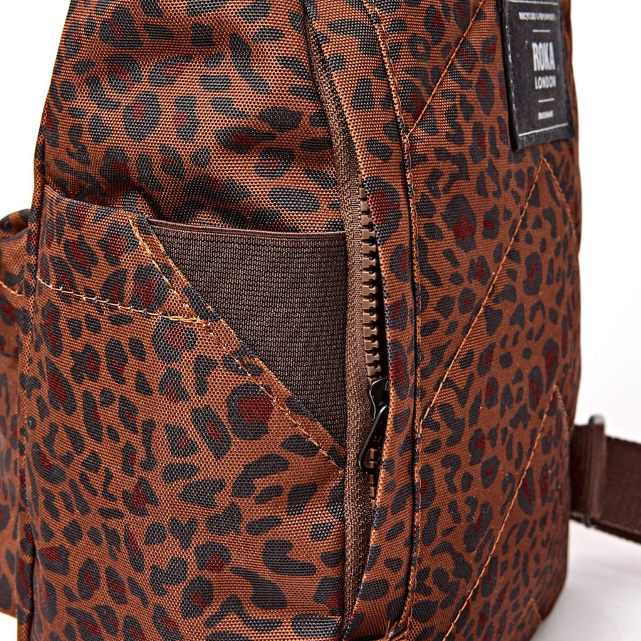 ROKA Canfield Mini Leopard Print Recycled Canvas