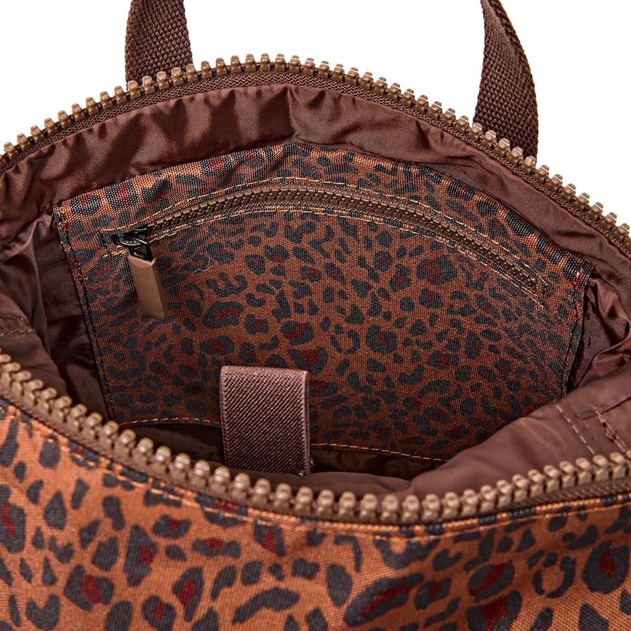 ROKA Canfield Mini Leopard Print Recycled Canvas