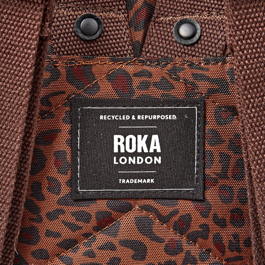 ROKA Canfield Mini Leopard Print Recycled Canvas