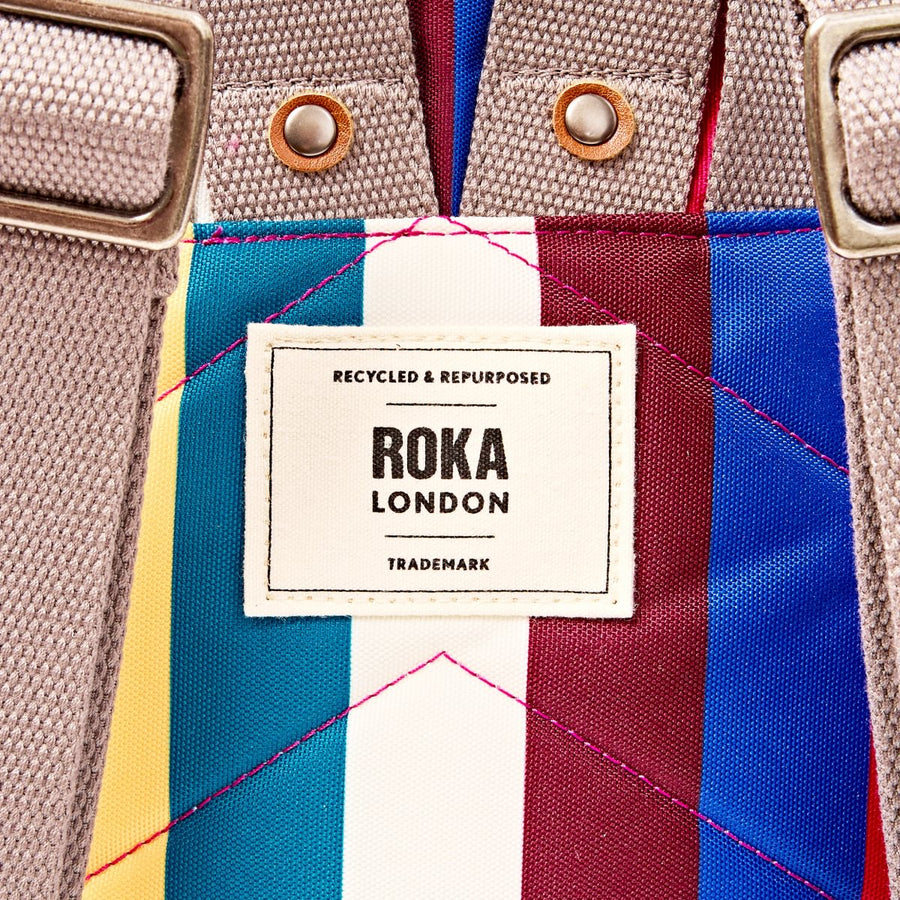 ROKA Canfield B Wide Multi Stripe Sustainable Canvas