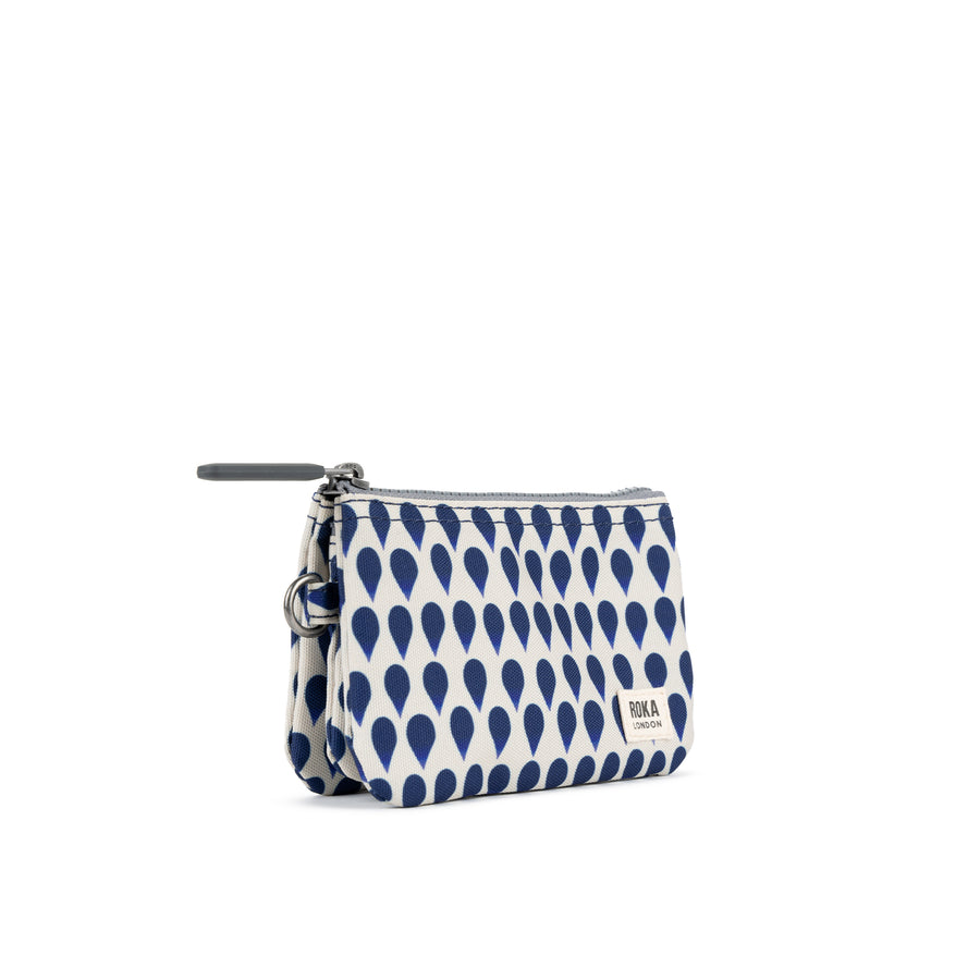 ROKA Carnaby Wallet Denim Rain Sustainable Canvas