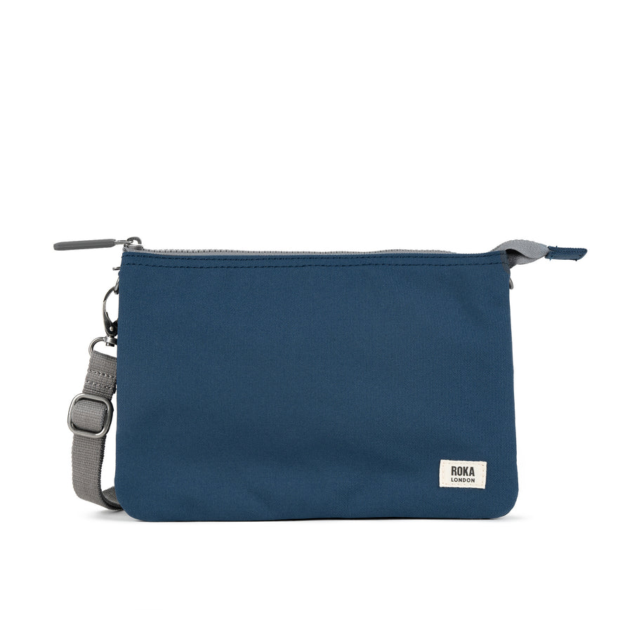 ROKA Carnaby Crossbody XL Deep Blue Recycled Canvas