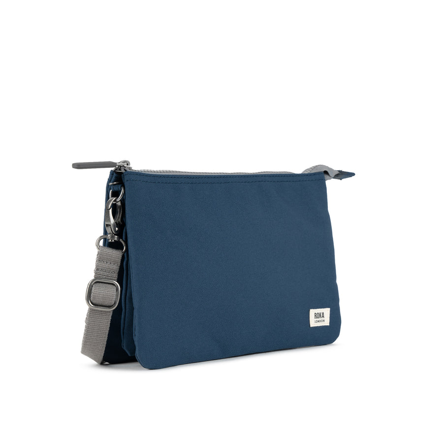 ROKA Carnaby Crossbody XL Deep Blue Recycled Canvas
