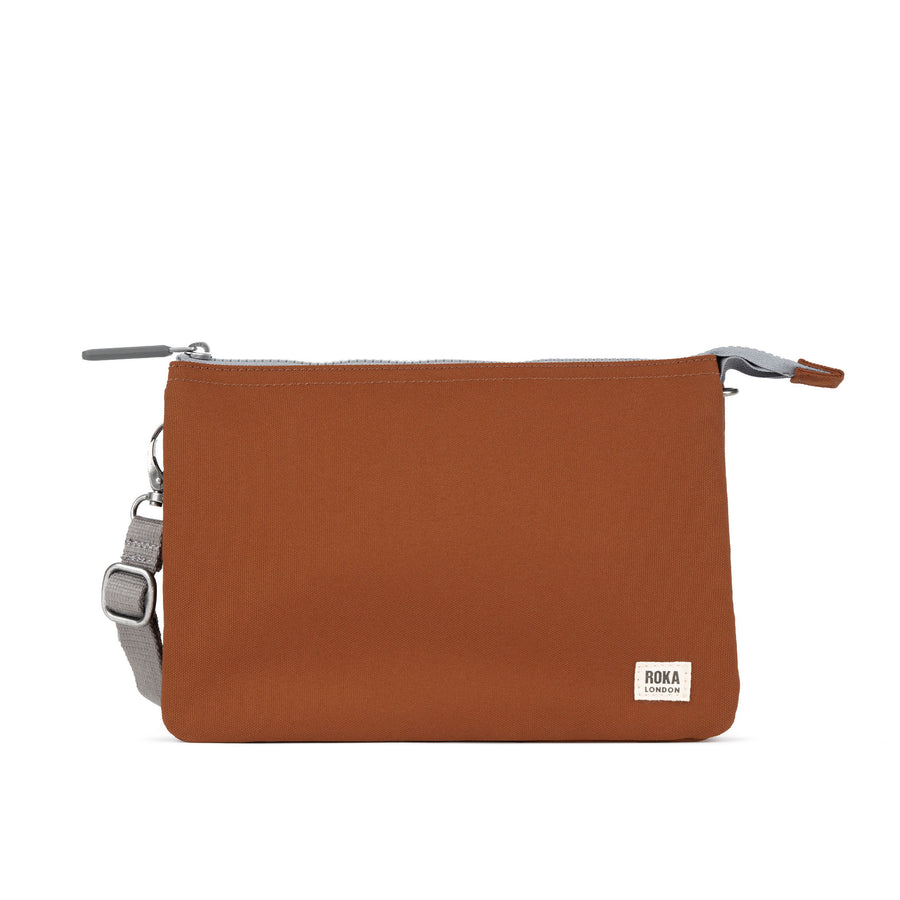 ROKA Carnaby Crossbody XL Bran Recycled Canvas