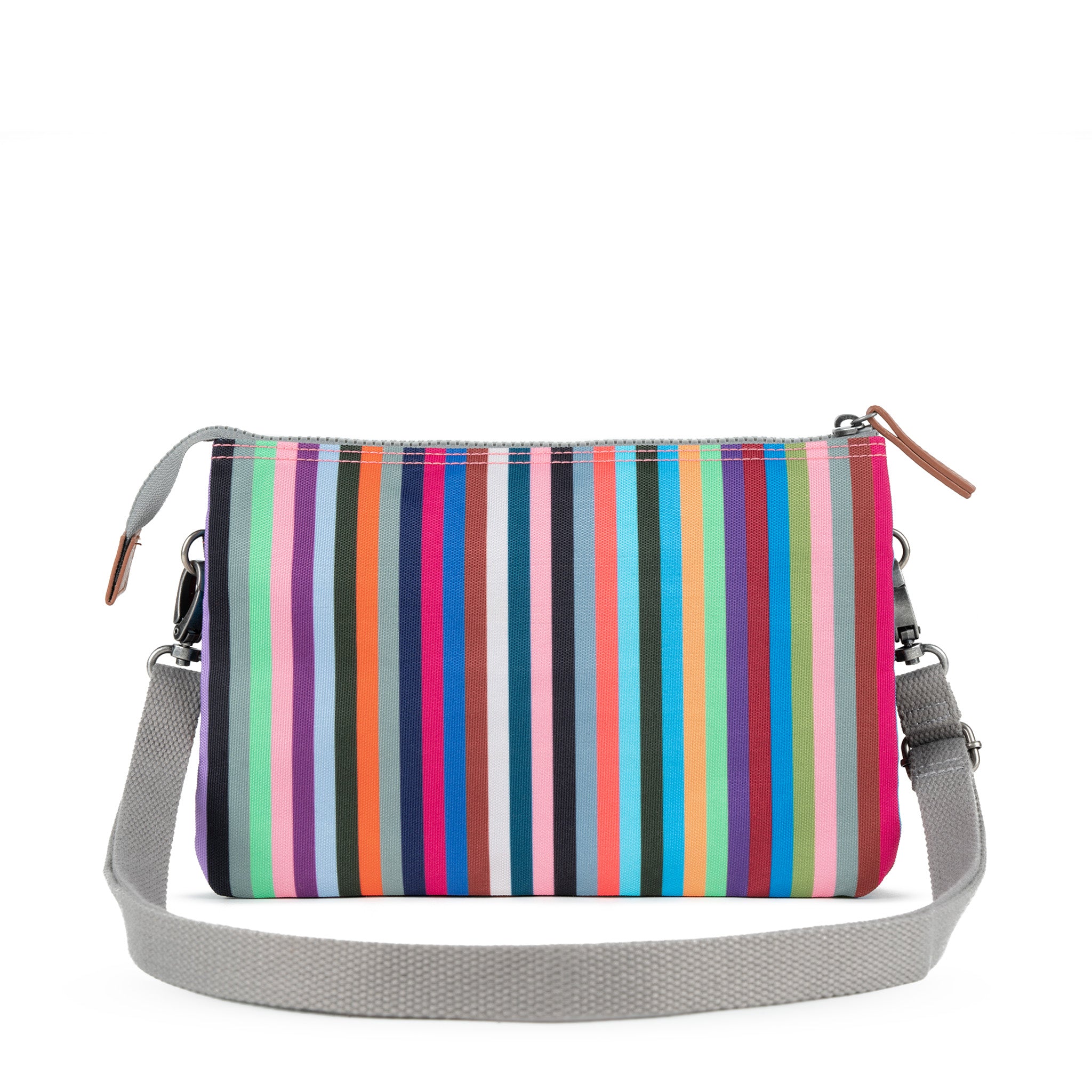 ROKA Carnaby Crossbody XL Multi Stripe Recycled Canvas