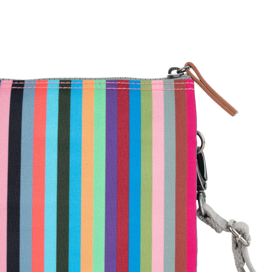 ROKA Carnaby Crossbody XL Multi Stripe Recycled Canvas