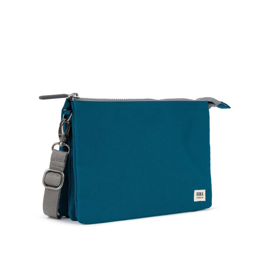 ROKA Carnaby Crossbody XL Sapphire Recycled Canvas