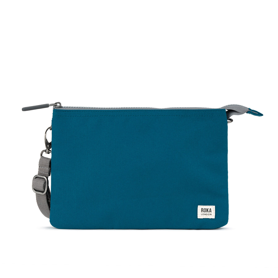 ROKA Carnaby Crossbody XL Sapphire Recycled Canvas