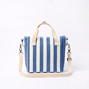 ROKA Hampstead Lunch Bag Denim Stripe Cotton Canvas