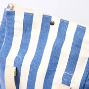 ROKA Hampstead Lunch Bag Denim Stripe Cotton Canvas