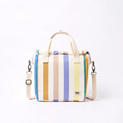 ROKA Hampstead Lunch Bag Pastel Multi Stripe Cotton Canvas