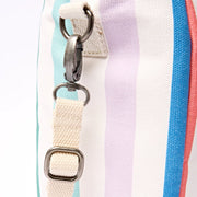 ROKA Hampstead Lunch Bag Pastel Multi Stripe Cotton Canvas