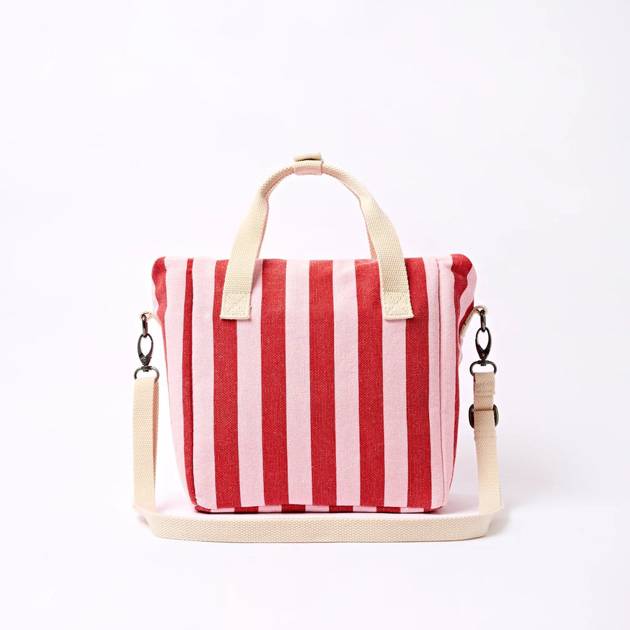 ROKA Hampstead Lunch Bag Strawberry Stripe Cotton Canvas