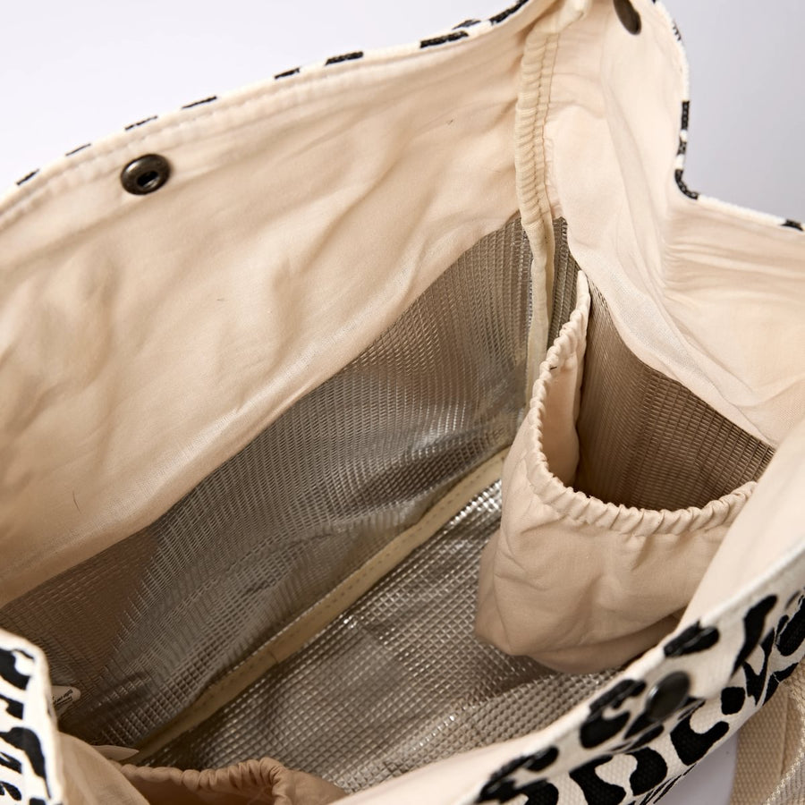 ROKA Hampstead Lunch Bag Summer Leopard Cotton Canvas