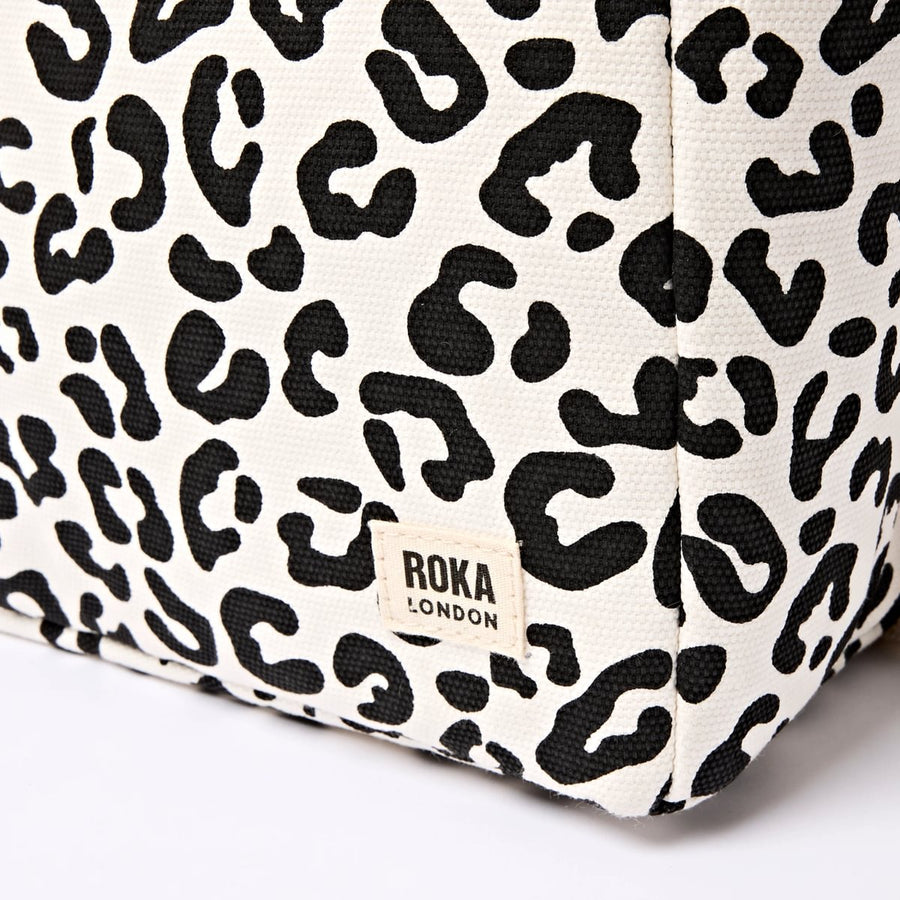 ROKA Hampstead Lunch Bag Summer Leopard Cotton Canvas