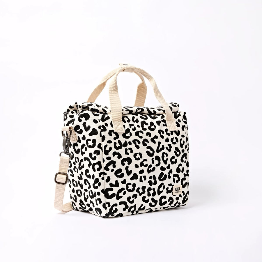 ROKA Hampstead Lunch Bag Summer Leopard Cotton Canvas