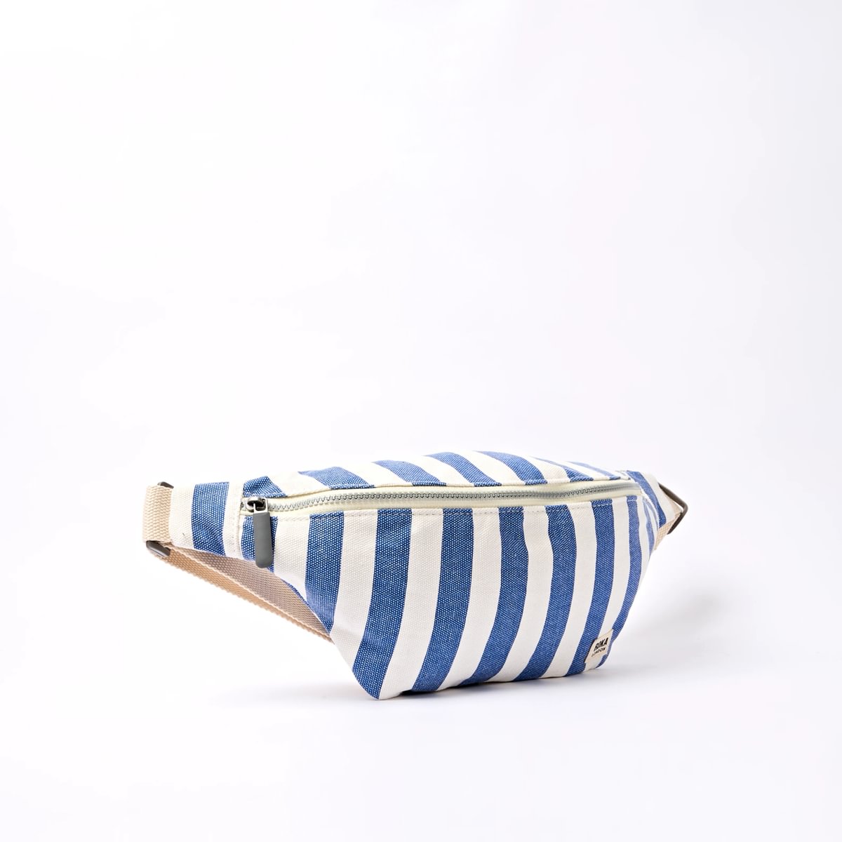 ROKA Mill Hill Crossbody Bag Denim Stripe Cotton Canvas