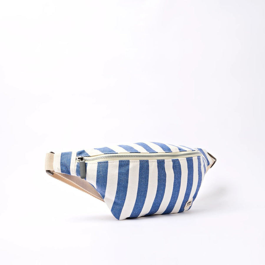 ROKA Mill Hill Crossbody Bag Denim Stripe Cotton Canvas