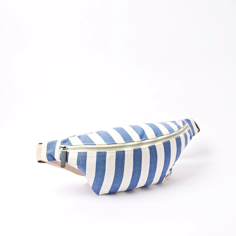 ROKA Mill Hill Crossbody Bag Denim Stripe Cotton Canvas
