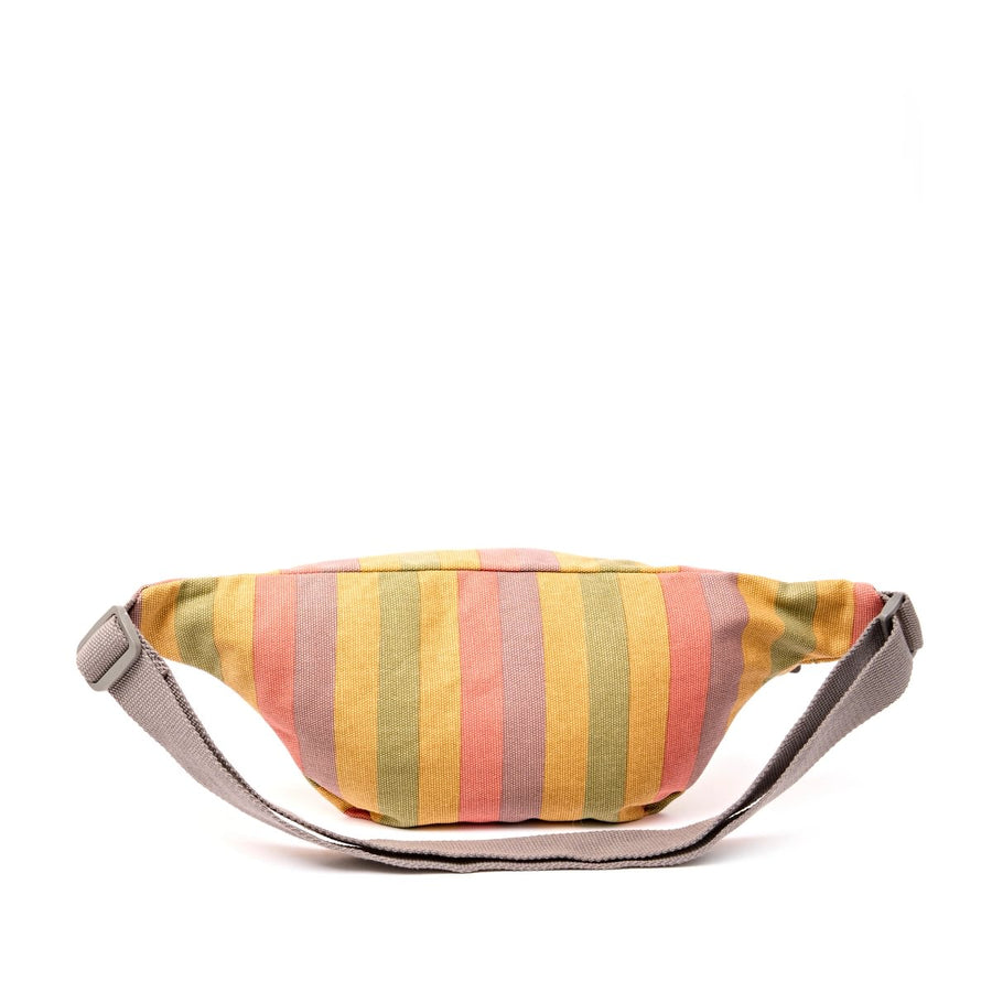 Roka Mill Hill Crossbody Bag Faded Multi Stripe Cotton Canvas