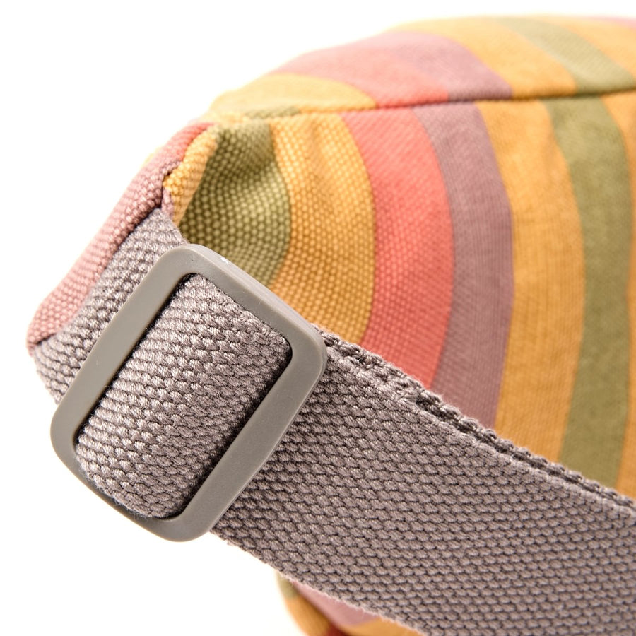 Roka Mill Hill Crossbody Bag Faded Multi Stripe Cotton Canvas