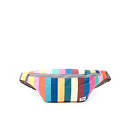 Roka Mill Hill Crossbody Bag Wide Multi Stripe Cotton Canvas