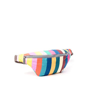 Roka Mill Hill Crossbody Bag Wide Multi Stripe Cotton Canvas