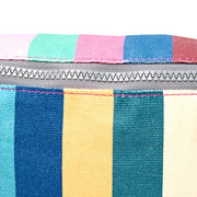 Roka Mill Hill Crossbody Bag Wide Multi Stripe Cotton Canvas