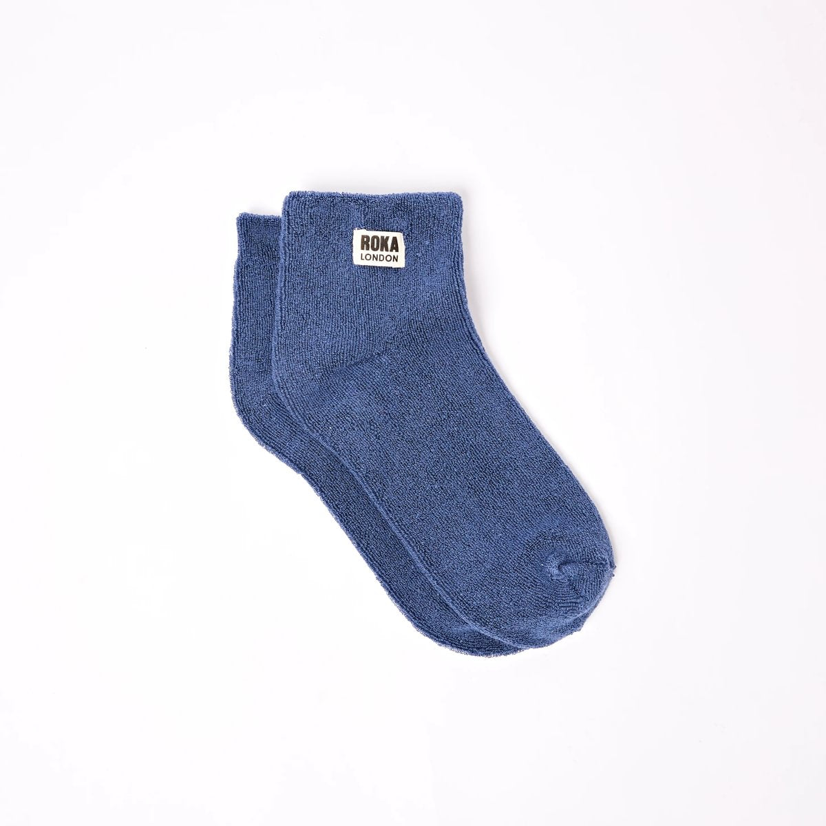 ROKA Watford Crop Ankle Sock Costal Blue