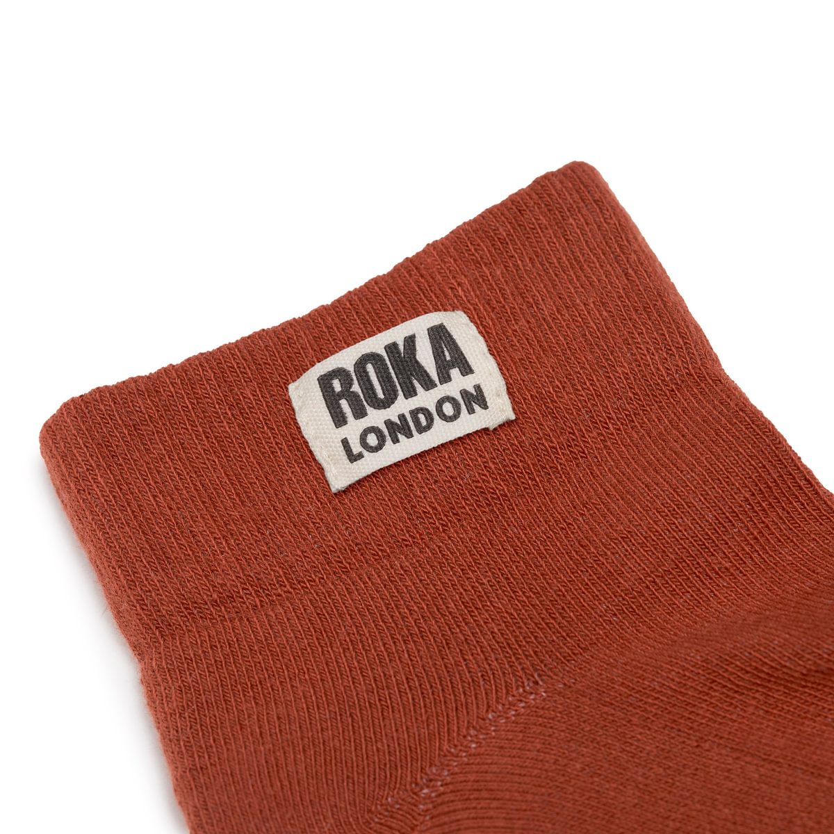 ROKA Wembley Crop Sock Bran Organic Cotton