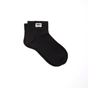 ROKA Wembley Crop Ankle Sock Black Organic Cotton