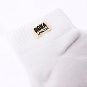 ROKA Wembley Crop Ankle Sock Off White Organic Cotton