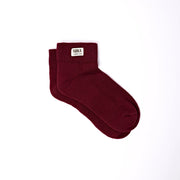ROKA Wembley Crop Ankle Sock Plum Organic Cotton
