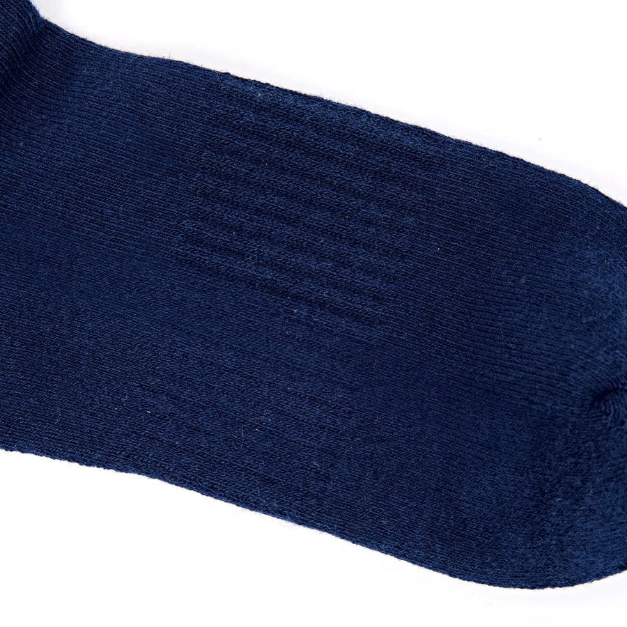 ROKA Wembley Crop Ankle Sock Deep Blue Organic Cotton