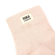 ROKA Wembley Crop Ankle Sock Ecru Organic Cotton
