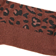 ROKA Wembley Crop Ankle Sock Mini Leopard Organic Cotton