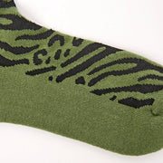 ROKA Wembley Crop Ankle Sock Mixed Animal Artichoke Organic Cotton