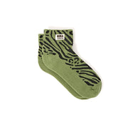 ROKA Wembley Crop Ankle Sock Mixed Animal Artichoke Organic Cotton