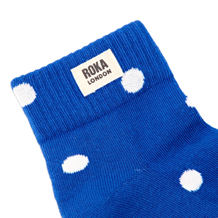 ROKA Wembley Crop Ankle Sock Malibu Dot