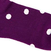 ROKA Wembley Crop Ankle Sock Purple Dot