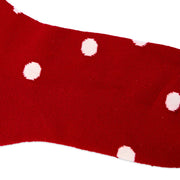 ROKA Wembley Crop Ankle Sock Scarlet Dot