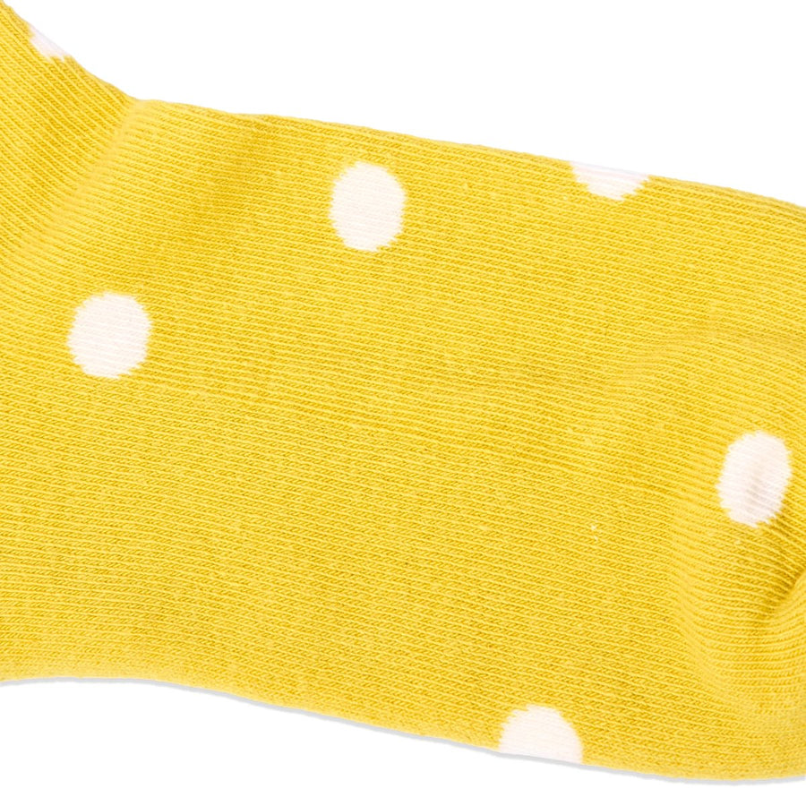 ROKA Wembley Crop Ankle Sock Summer Yellow Dot