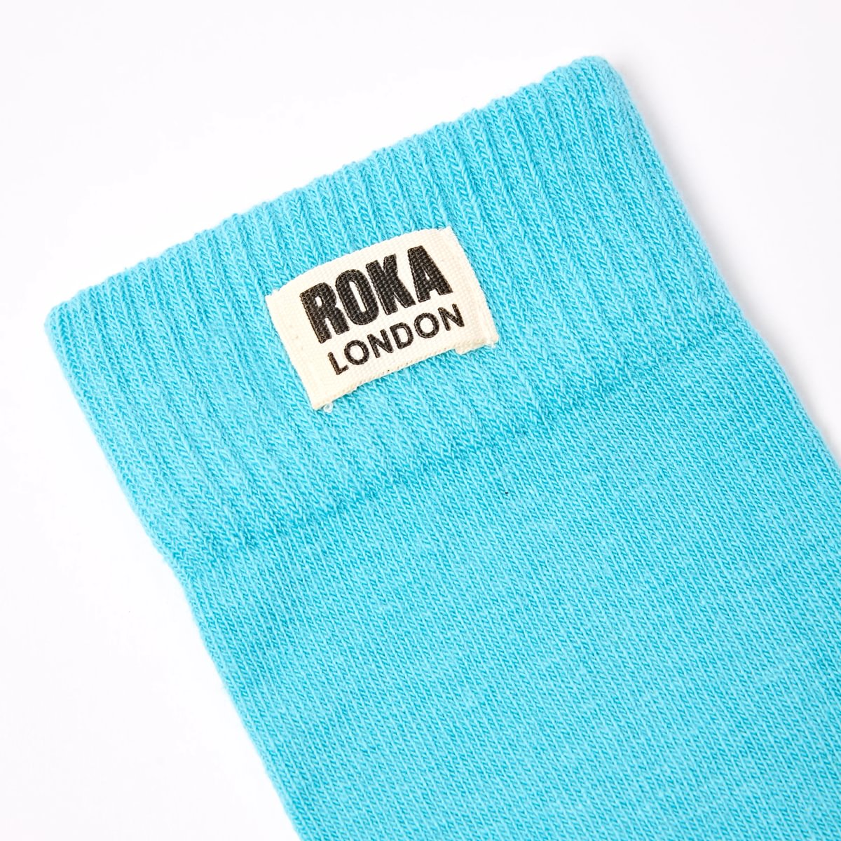 ROKA Wimbledon Crew Sock Aquatic Awe Organic Cotton