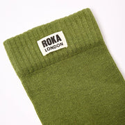ROKA Wimbledon Crew Sock Avocado Organic Cotton